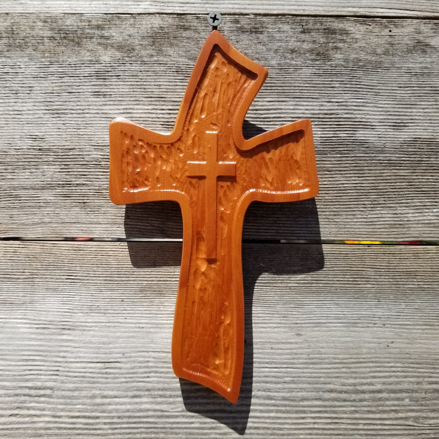 Cross Within a Cross - 8" Cross Decor - Wood Cross