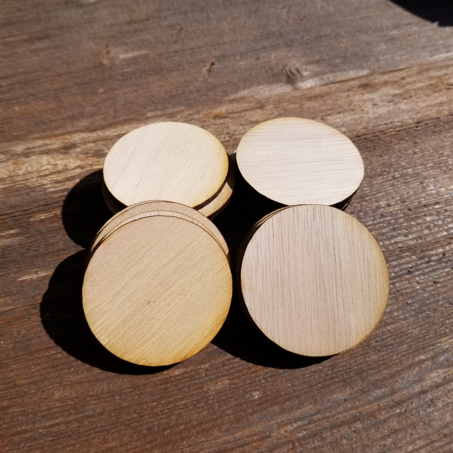 Wood Cutout Circles - 2 Inch - Unfinished Wood - Lot of 24 - Craft Projects - DIY