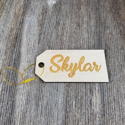 Personalized Christmas Stocking Name Tags - Wood Name Tags - Personalized Gift Tags - Christmas Rustic Country Farmhouse - Ornament