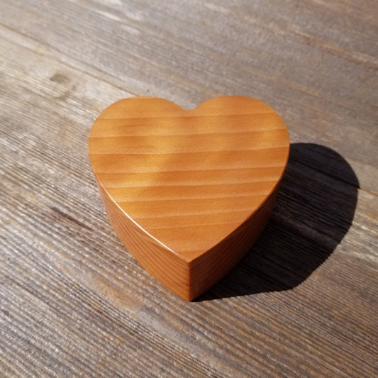 Handmade Wood Box with Redwood Heart Ring Box California Redwood #455 Christmas Gift Anniversary Gift Mothers Day Ideas