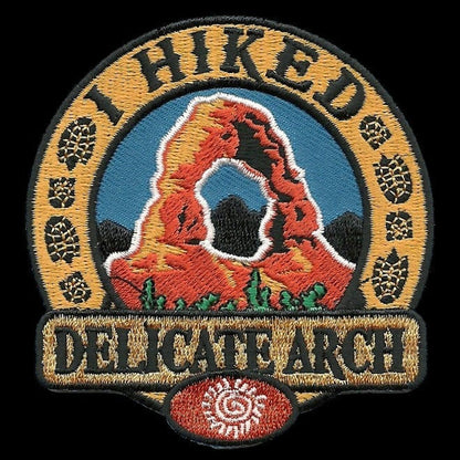 Utah Patch – I Hiked Delicate Arch – Arches National Park – Travel Patch Iron On – UT Souvenir Patch – Moab Utah – 2.75″ Travel Gift