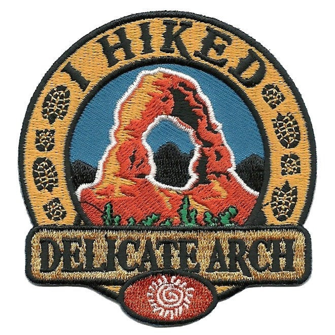 Utah Patch – I Hiked Delicate Arch – Arches National Park – Travel Patch Iron On – UT Souvenir Patch – Moab Utah – 2.75″ Travel Gift