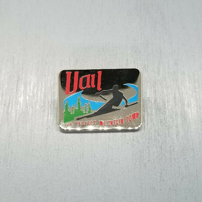 Vail Colorado Pin - CO Souvenir Hat Pin Lapel Ski Resort Travel Skiing Skier 1"