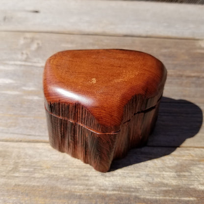 Wood Ring Box Redwood Rustic Handmade California Redwood #516 Jewelry Box Storage Box Token Ashes