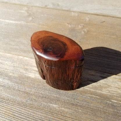 Wood Trinket Box Handmade Box with Redwood Rustic California Redwood Jewelry Box Storage Box Limb Box #336