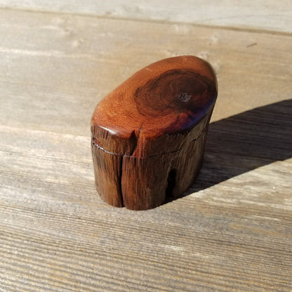 Wood Trinket Box Handmade Box with Redwood Rustic California Redwood Jewelry Box Storage Box Limb Box #336