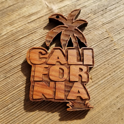 Wholesale California Palm Trees Ornament Bubble Spellout Letters Wood Souvenir