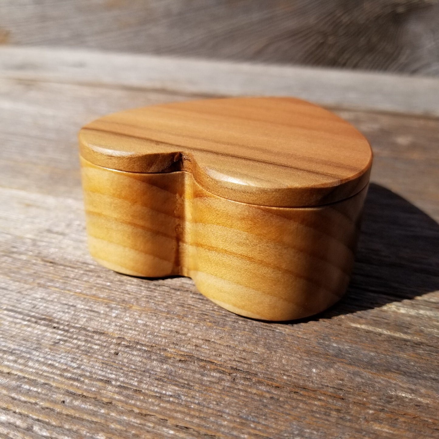 Handmade Wood Box with Redwood Heart Ring Box California Redwood #456 Christmas Gift Anniversary Gift Mothers Day Ideas