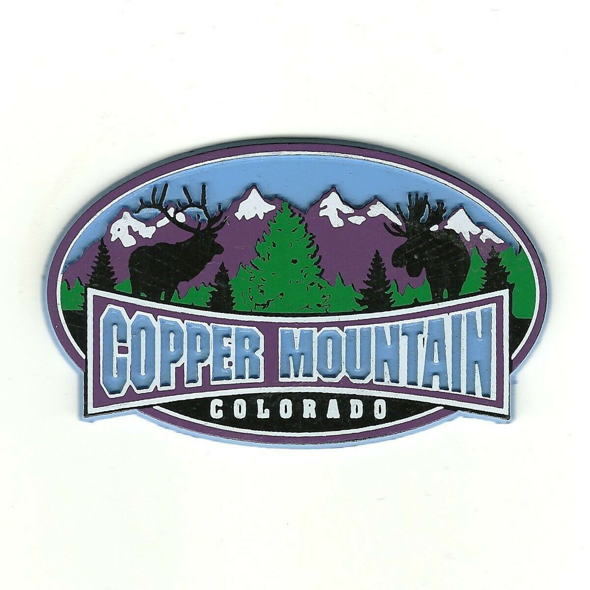 Copper Mountain Colorado Refrigerator Magnet Souvenir Fridge Oval Flexible 3.25"