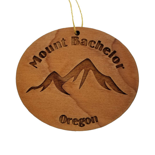 Mount Bachelor Ornament Oregon Souvenir Ski Resort Skiing Skier Handmade Wood Ornament Bend Oregon