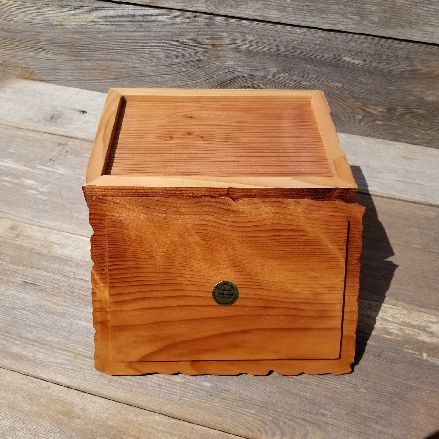 Wood Jewelry Box Redwood Handmade California Storage #458 5th Anniversary Gift Christmas Gift - Mother's Day Gift - Redwood Urn