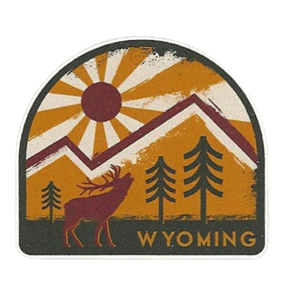 Wyoming Decal – WY Travel Sticker – Souvenir Sticker – Travel Gift 2" Made in USA 2 Inch Arch