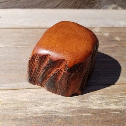 Wood Ring Box Redwood Rustic Handmade California Redwood Jewelry Box Storage Box Token Ashes #512