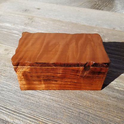 Handmade Wood Box with Redwood Rustic Handmade Jewelry Box California Redwood Jewelry Box Storage Box Limb Box #354 Coin Box