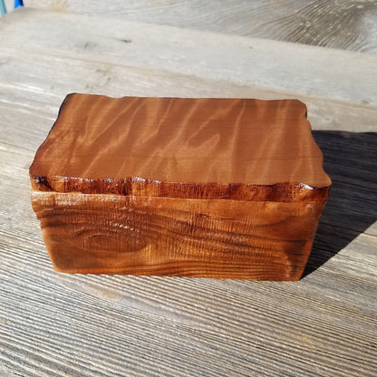 Handmade Wood Box with Redwood Rustic Handmade Jewelry Box California Redwood Jewelry Box Storage Box Limb Box #354 Coin Box