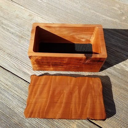 Handmade Wood Box with Redwood Rustic Handmade Jewelry Box California Redwood Jewelry Box Storage Box Limb Box #354 Coin Box