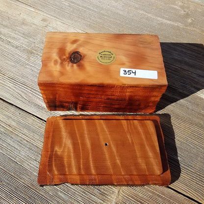 Handmade Wood Box with Redwood Rustic Handmade Jewelry Box California Redwood Jewelry Box Storage Box Limb Box #354 Coin Box