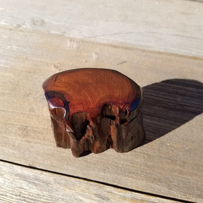 Wood Ring Box Redwood Rustic Handmade California Storage Live Edge Mini #330 Birthday Gift Christmas Gift Mother's Day Gift