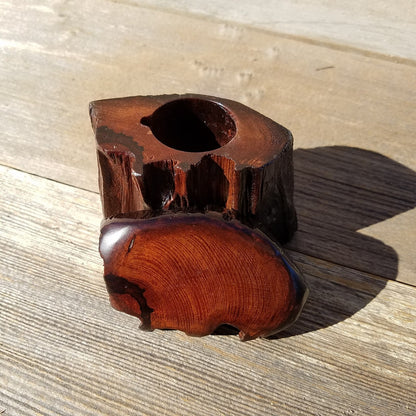 Wood Ring Box Redwood Rustic Handmade California Storage Live Edge Mini #330 Birthday Gift Christmas Gift Mother's Day Gift