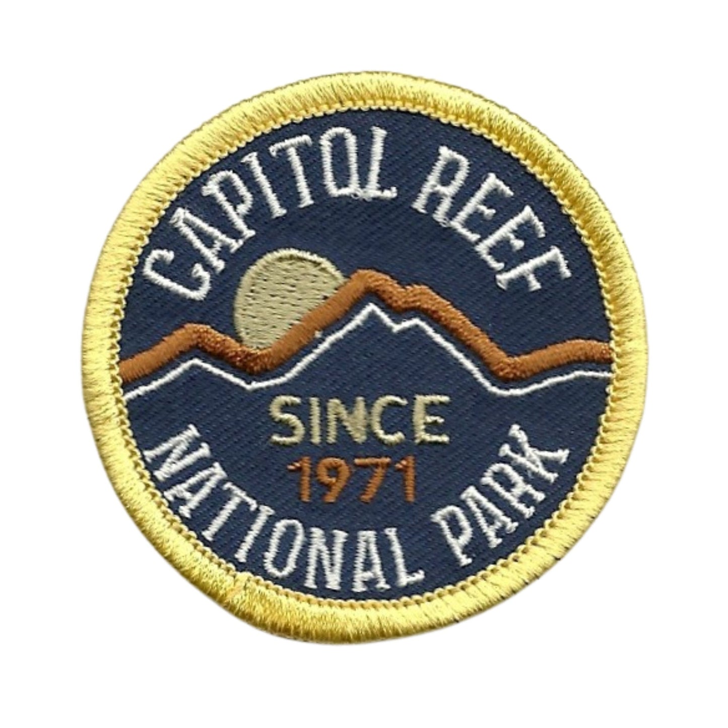 Capitol Reef National Park Patch- Utah Travel Patch Iron On - UT Souvenir Patch - Embellishment Applique - Circle 2.25" Travel Gift