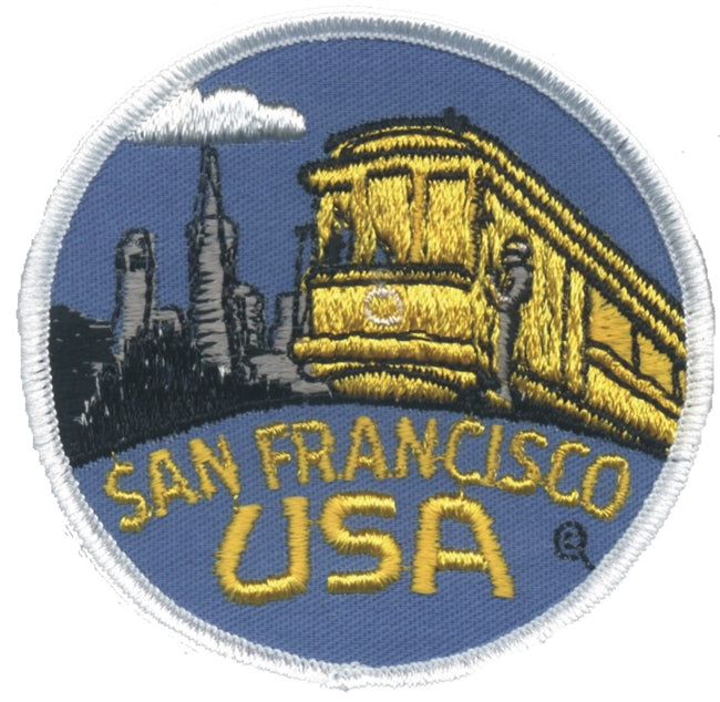 San Francisco Patch - Cable Car - City Skyline California Souvenir Badge Emblem Applique