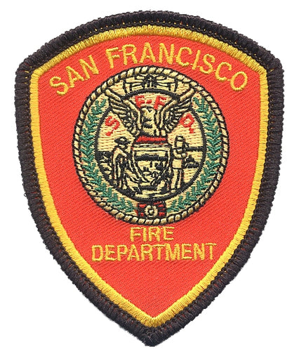 San Francisco Patch - Iron On California Souvenir - Fire Department Shield - Badge Emblem Applique Accessory