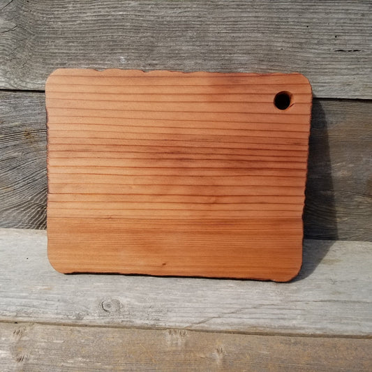 Wood Charcuterie and Cheese Board Small - Rustic California Redwood - 8 x 11 - Serving Platter - Plank - Wood Gift - Platter