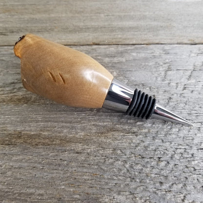 Maple Wine Stopper - Rustic Wood - Wedding Gift  #312 Handmade Wood Gift