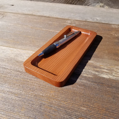 Wood Pen Tray - Office Desk Organizer - California Redwood Souvenir - Handmade - Gift for Him - Gift for Her - Graduation Gift