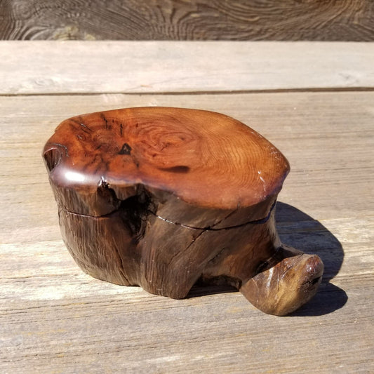 Handmade Ring Box Wood Box with Redwood Rustic Handmade California Redwood Jewelry Box Storage Box Token Ashes #366