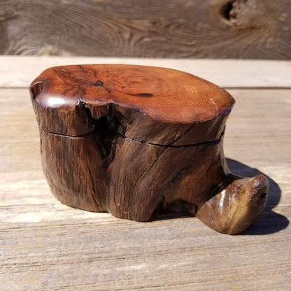 Handmade Ring Box Wood Box with Redwood Rustic Handmade California Redwood Jewelry Box Storage Box Token Ashes #366