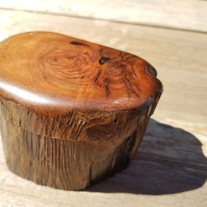 Handmade Ring Box Wood Box with Redwood Rustic Handmade California Redwood Jewelry Box Storage Box Token Ashes #366