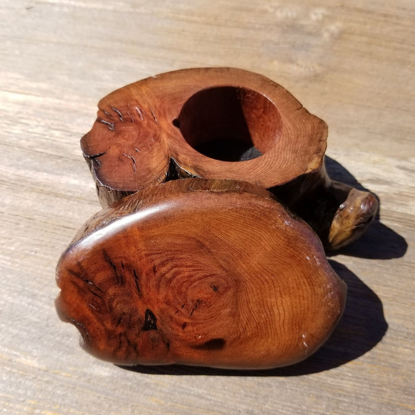 Handmade Ring Box Wood Box with Redwood Rustic Handmade California Redwood Jewelry Box Storage Box Token Ashes #366