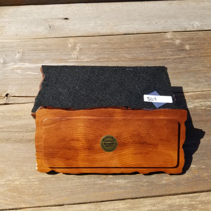 Redwood Jewelry Box Curly Wood Engraved Rustic Handmade California #504 Memento Box, Mom Gift, Anniversary Gift