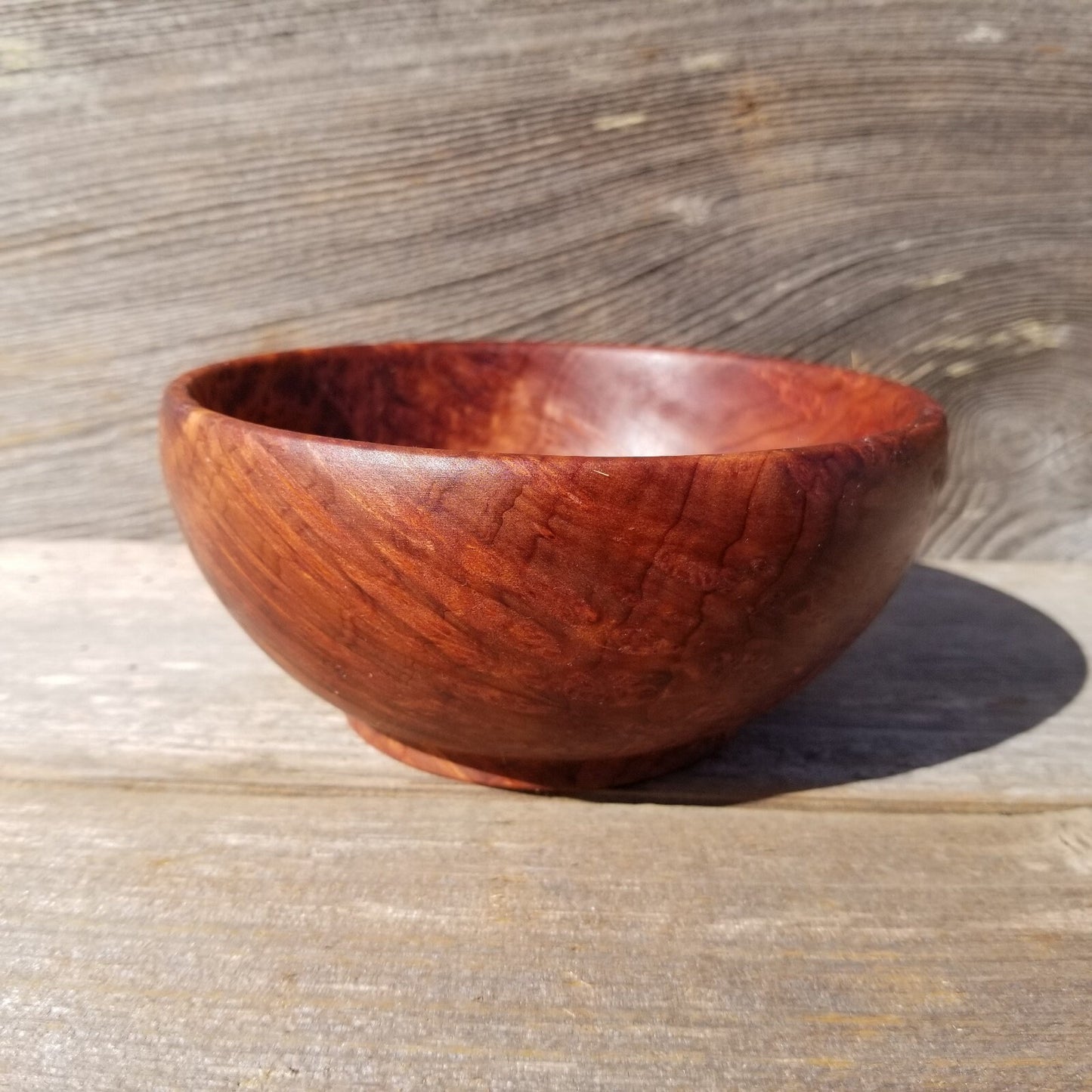 Redwood Bowl Burl Hand Turned 5.5 Inch Wood Salad Bowl Made out of Rare Redwood Gorgeous Grain #451