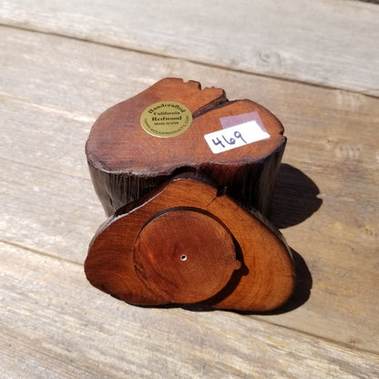 Wood Ring Box Redwood Rustic Handmade California Storage #469 Engagement Birthday Gift Mother's Day Gift Gift for Friend