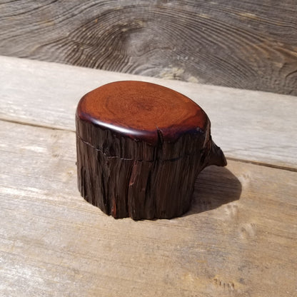 Wood Ring Box Redwood Rustic Handmade California Redwood Jewelry Box Storage Box Token Ashes #467