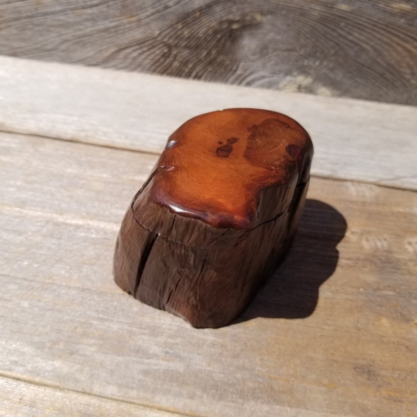 Handmade Wood Box with Redwood Rustic Handmade Ring Box California Redwood #466 Christmas Gift Anniversary Gift Ideas