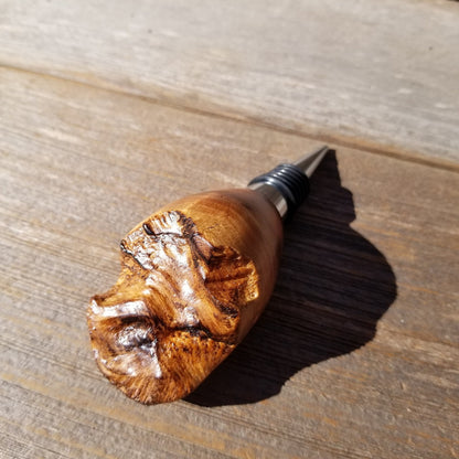 Wine Stopper Live Edge Rustic Redwood Burl Hand Turned #581 2 Tone Handmade Engagement Gift Wedding Gift Wedding Favor Wine Gift