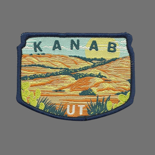 Utah Patch – UT Kanab Utah Travel Patch – Souvenir Patch – Embellishment Applique – 3" Iron On Woven