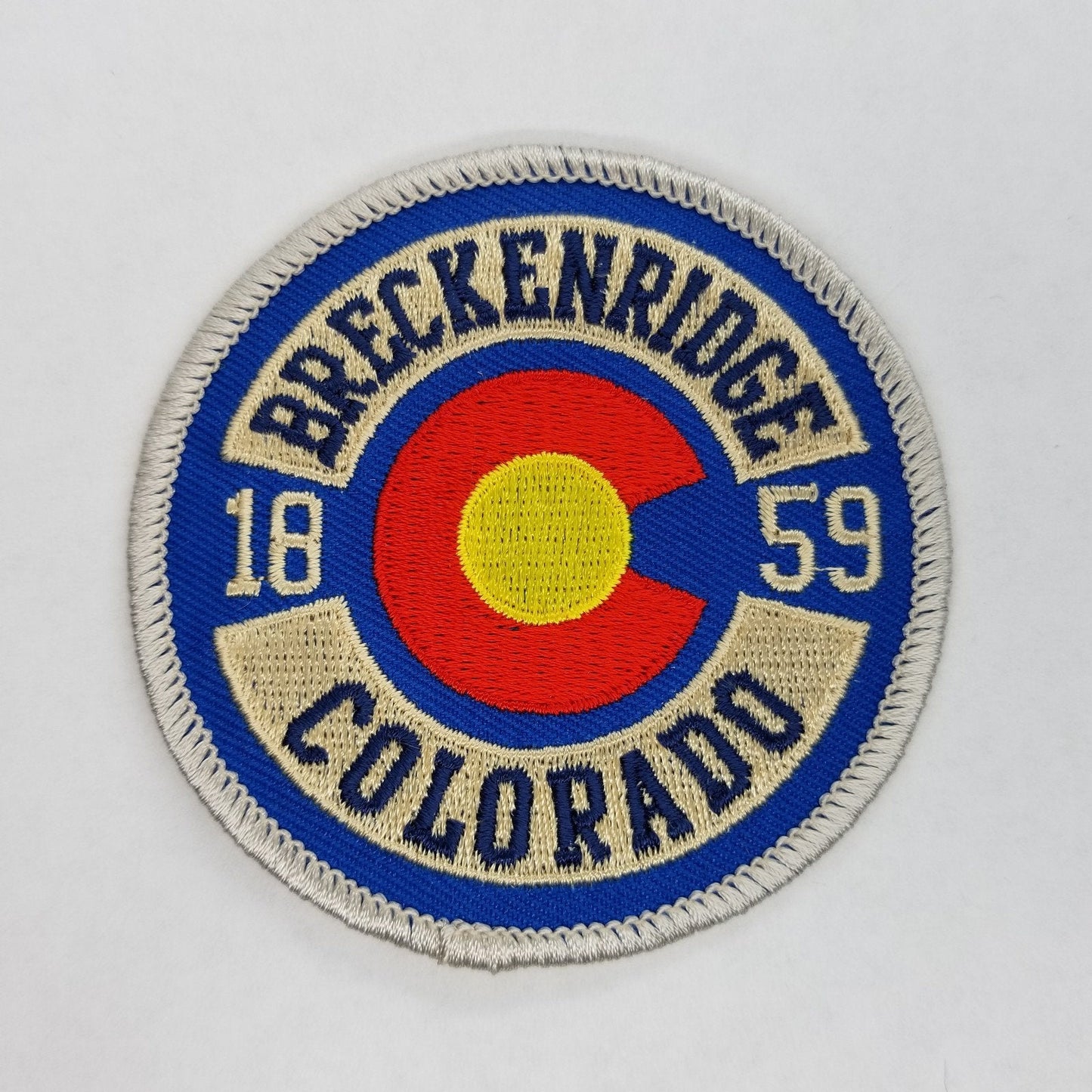 Breckenridge Colorado Patch – Ski Patch - CO Patch – Colorado Souvenir – Travel Patch – Iron On 1859 Applique 3" Circle Blue C Logo