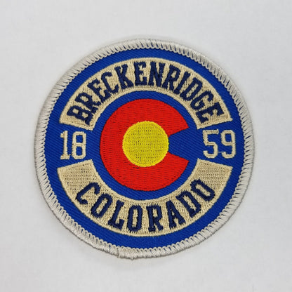 Breckenridge Colorado Patch – Ski Patch - CO Patch – Colorado Souvenir – Travel Patch – Iron On 1859 Applique 3" Circle Blue C Logo