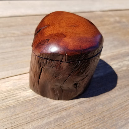 Handmade Wood Box with Redwood Rustic Handmade Ring Box California Redwood #373 Christmas Gift Anniversary Gift Ideas