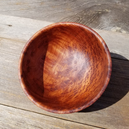 Redwood Bowl Burl Hand Turned 5.5 Inch Wood Salad Bowl #450 Made out of Rare Redwood Gorgeous Grain