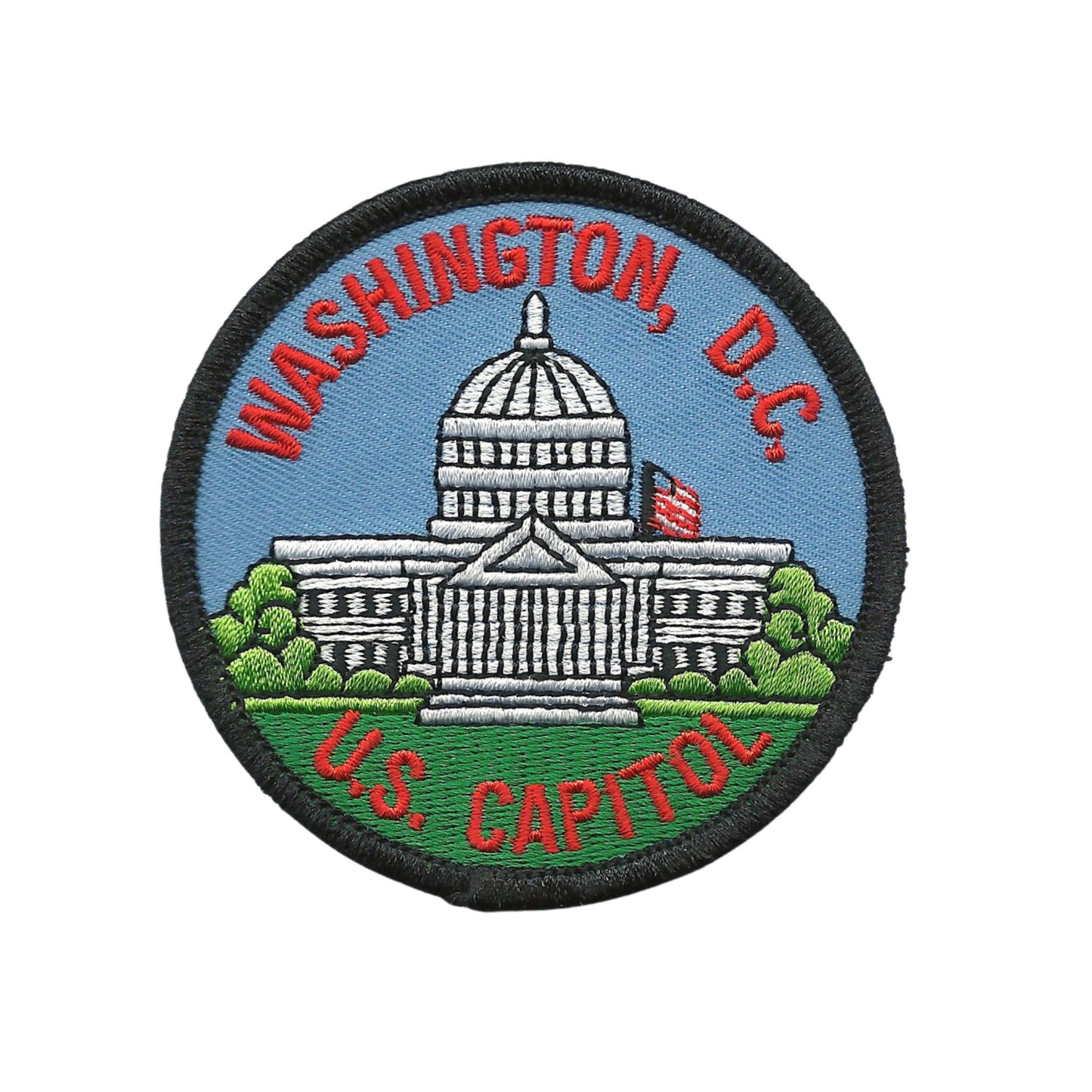 Washington DC Patch – Iron On DC State Travel Souvenir US Capital Capitol Building Badge Emblem