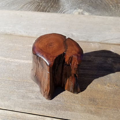 Wood Ring Box Redwood Rustic Handmade California Storage Live Edge Mini #340 Birthday Gift Christmas Gift Mother's Day Gift