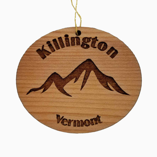 Killington VT Ornament Handmade Wood Ornament Vermont Souvenir Mountains Ski Resort Skiing Skier VT