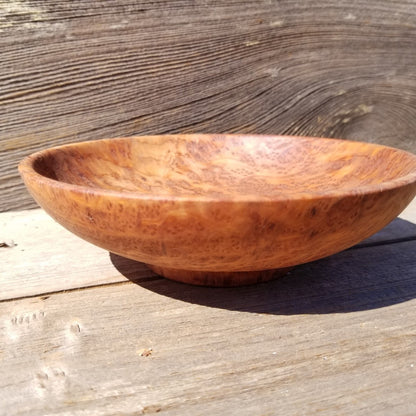 Redwood Burl Bowl Hand Turned 7.25 Inch Wood Salad Bowl #423 Gorgeous Grain - Wood Art - California Redwood