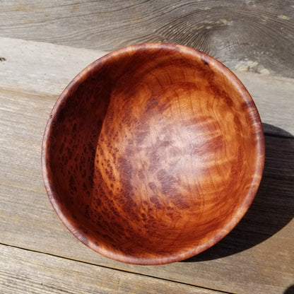 Redwood Bowl Burl Hand Turned 5.5 Inch Wood Salad Bowl #450 Made out of Rare Redwood Gorgeous Grain