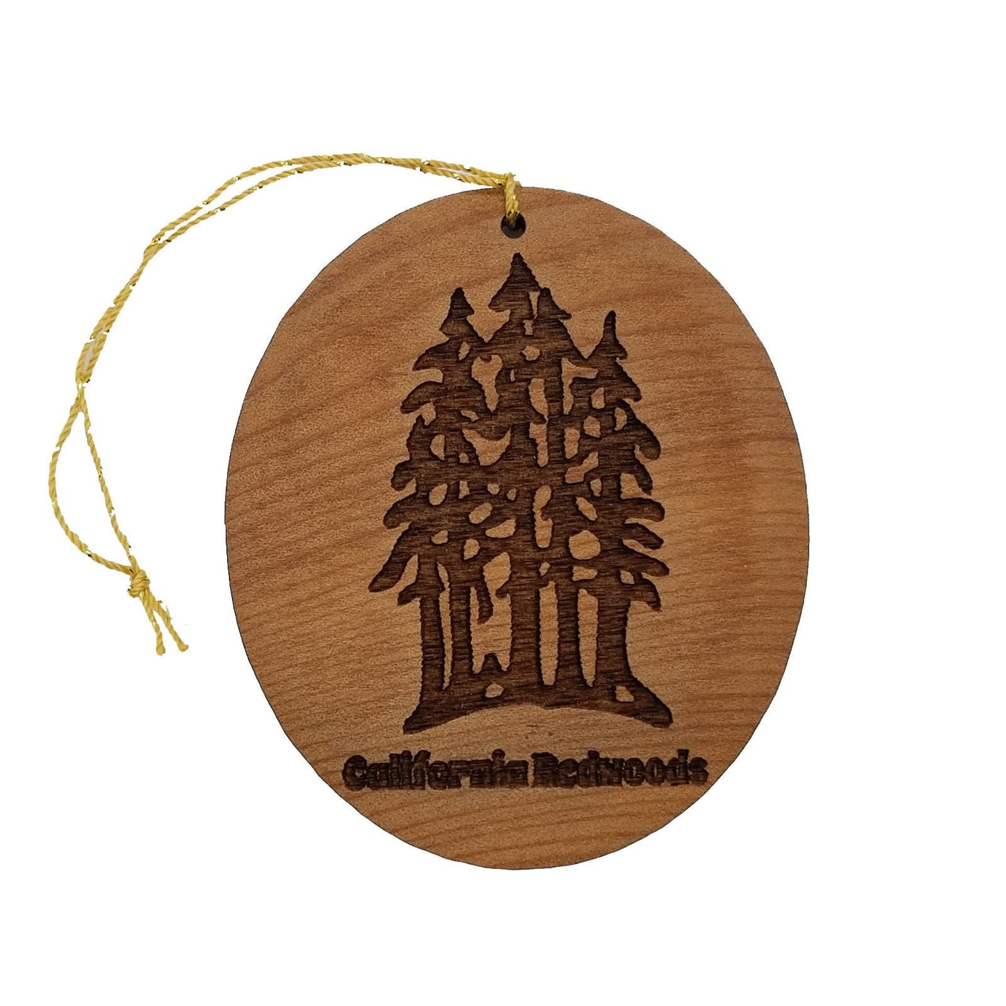 California Redwoods Ornament Forest Trees Christmas Handmade Wood Ornament Made in USA Souvenir Laser Cut Travel Gift